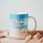 Tasse en céramique blanche personnalisée You're The She to My Nanigans Girl Trips Beach Gift Passe au lave-vaisselle et au micro-ondes