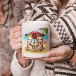 Mug en céramique blanc pour le bureau et la maison, personnalisé Bestie Quotes Girls Trip Love You Sisters Forever Summer