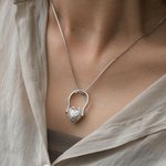 Personalizada Love Bee Honeycomb Foto Colgante Anillo Collar Regalo para Novia Mamá Miembro de la familia