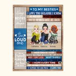 Personalizzato Soul Sisters Celebrate Always Besties Forever To My Bestie Blanket Anniversary Gift Couch Decoration (decorazione del divano)