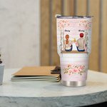 Personalized Travel Partners for Life Wedding Scene 30oz Tumbler Couple Gift
