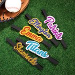 Gepersonaliseerde Glitter Naam Stretchy Hoofdbanden voor Jeugd Team Sport School Dance Cheer Haar Accessoire