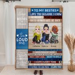 Personalizzato Soul Sisters Celebrate Always Besties Forever To My Bestie Blanket Anniversary Gift Couch Decoration (decorazione del divano)