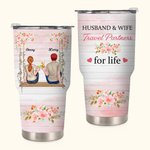 Personalized Travel Partners for Life Wedding Scene 30oz Tumbler Couple Gift