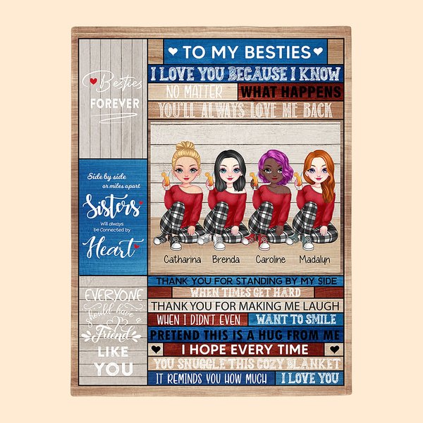 Personalized Best Friends Everyone Should Have a Friend Like You Blanket Best Friends Gifts Skin Friendly