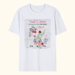 Personalized Soul and Sisters By Heart Bestie Quotes T-shirt for Best Friend Sister Short Sleeve Casual Top Tee