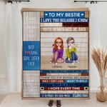 Personalised Good Friends are Like Stars Soul Sisters Blanket for Besties Gift Couch Home Decoration