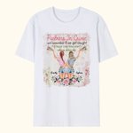 Personlig Partner In Crime Flower Design Bestie Citat T-shirt Bästa vän Vänskap Födelsedagspresent