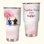 Personalised We are Together with Cherry Blossoms Wedding Scene 30oz Tumbler Couple Memorial Day Valentine's Day Gift