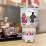 Personifierad Jag älskar dig Bröllopslöften Smekmånad Par Strandresa 30oz Tumbler Alla hjärtans dag present