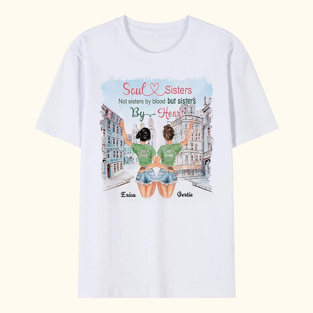 Personalisiertes beste Freundinnen T-Shirt mit Seelenverwandte Spruch