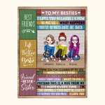 Personalizado Amigos Besties Hermanas Celebrar la Amistad Beber Manta Regalos de Cumpleaños Regalos de Aniversario Mejores Amigos Regalos