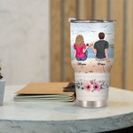 Personifierad Jag älskar dig Bröllopslöften Smekmånad Par Strandresa 30oz Tumbler Alla hjärtans dag present