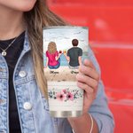 Personifierad Jag älskar dig Bröllopslöften Smekmånad Par Strandresa 30oz Tumbler Alla hjärtans dag present