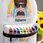 Personalisierter Niedlicher Cartoon Figur Rucksack Multifunktionaler Schulranzen mit Große Kapazität Wasserdicht Geschenk für Kinder