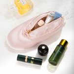 Borsa per il trucco personalizzata in stile scarpette da ballo, borsa per cosmetici da viaggio per rossetti, sopracciglia, eyeliner e matite, regalo p