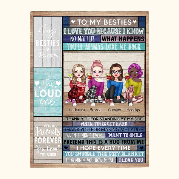 Manta personalizada Thank You for Making Me Laugh I Love You Besties Best Friends Gifts Sofa Home Decoration