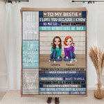 Couverture personnalisée Best Friends Always Love Me Back Soul Sisters Thanksgiving Day Gifts Home Bed Decoration