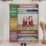 Manta personalizada Best Friends Thank You for Making Me Laugh The Loud One Best Friends Gifts Birthday Gifts