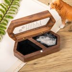 Personalized Remembrance Wooden Pet Fur Keepsake Rainbow Bridge Loss of Pet Cat Keepsake Dog Memorial Gift