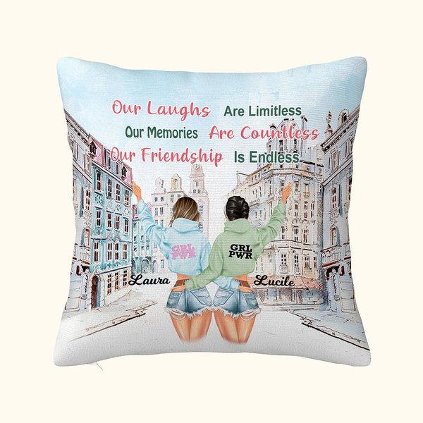 Personalized Our Friendship is Endless Throw Pillow Cover Friendship Gift Home Decoration