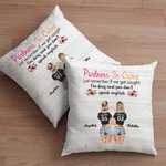 Personalised Partners in Crime Just Remember If We Get Caught I'm Deaf and You Don't Speak English Throw Pillow Cover Best Friend Gift Home Decor