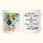 Mug céramique blanc personnalisé We're Not Sugar And Spice And Everything Nice We're Sage And Hood Cadeau d'amitié