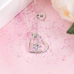 Pendentif en Cœur avec Initiale Personnalisée Collier de Licorne pour Fille Sœur Cadeau Anniversaire Remises des Diplômés
