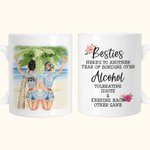Personlig Besties Tolerating Idiots And Keeping Each Other Sane Vit keramisk mugg Minnesmärke Födelsedagspresent för systrar