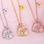 Pendentif en Cœur avec Initiale Personnalisée Collier de Licorne pour Fille Sœur Cadeau Anniversaire Remises des Diplômés