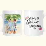 Personalised You're The She To My Nanigans White Ceramic Mug for Sisters Besties Office and Home