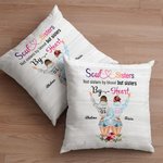 Personalised Soul Sisters Not Sisters by Blood but Sisters by Heart Throw Pillow Cover Best Friend Besties Gift Living Room Decor
