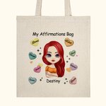 Spersonalizowana torba My Affirmations Tote Bag Heart Pattern Birthday Trwała i nadająca się do recyklingu