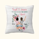Gepersonaliseerde Soul Sisters Niet zusters door bloed, maar zusters door hart kussenhoes Best Friend Besties Gift Home Decor