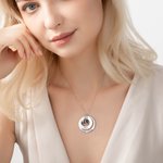 Collana personalizzata Forever Circle Design Bambini pietre di nascita con nomi Festa della mamma Compleanno Giorno del Ringraziamento Regalo per la m