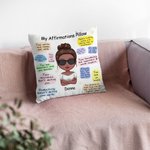 Henkilökohtainen My Affirmations päivittäiset muistutukset heittää tyynyn kansi Creative Home Decoration Syntymäpäivälahja naisille tytöille