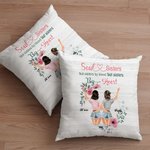 Gepersonaliseerde Soul Sisters Niet zusters door bloed, maar zusters door hart kussenhoes Best Friend Besties Gift Home Decor