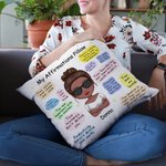 Henkilökohtainen My Affirmations päivittäiset muistutukset heittää tyynyn kansi Creative Home Decoration Syntymäpäivälahja naisille tytöille
