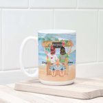Personalised Girls Trip I Love You To The Beach And Back White Ceramic Mug Friendship Gift 11oz or 15oz