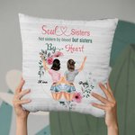 Gepersonaliseerde Soul Sisters Niet zusters door bloed, maar zusters door hart kussenhoes Best Friend Besties Gift Home Decor