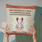 Personliga bästa bitchar som tolererar idioter och håller varandra sunda kasta kuddeöverdrag Bestie present till vardagsrummet
