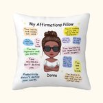Henkilökohtainen My Affirmations päivittäiset muistutukset heittää tyynyn kansi Creative Home Decoration Syntymäpäivälahja naisille tytöille