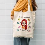 Spersonalizowana torba My Affirmations Tote Bag Heart Pattern Birthday Trwała i nadająca się do recyklingu