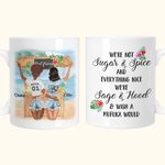 Mug céramique blanc personnalisé We're Not Sugar And Spice And Everything Nice We're Sage And Hood Cadeau du meilleur ami