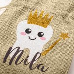 Personalized Tooth Fairy Bag Tooth Fairy Pouch with Cork Glass Jar Gift for Kids