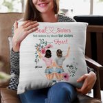 Gepersonaliseerde Soul Sisters Niet zusters door bloed, maar zusters door hart kussenhoes Best Friend Besties Gift Home Decor