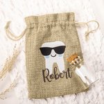 Personalized Tooth Fairy Bag Tooth Fairy Pouch with Cork Glass Jar Gift for Kids