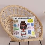 Henkilökohtainen My Affirmations päivittäiset muistutukset heittää tyynyn kansi Creative Home Decoration Syntymäpäivälahja naisille tytöille