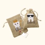 Personalized Tooth Fairy Bag Tooth Fairy Pouch with Cork Glass Jar Gift for Kids