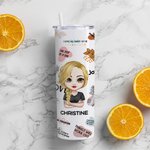 Personalised Daily Positive Thoughts And Affirmations Straight Skinny Tumbler Gifts For Women